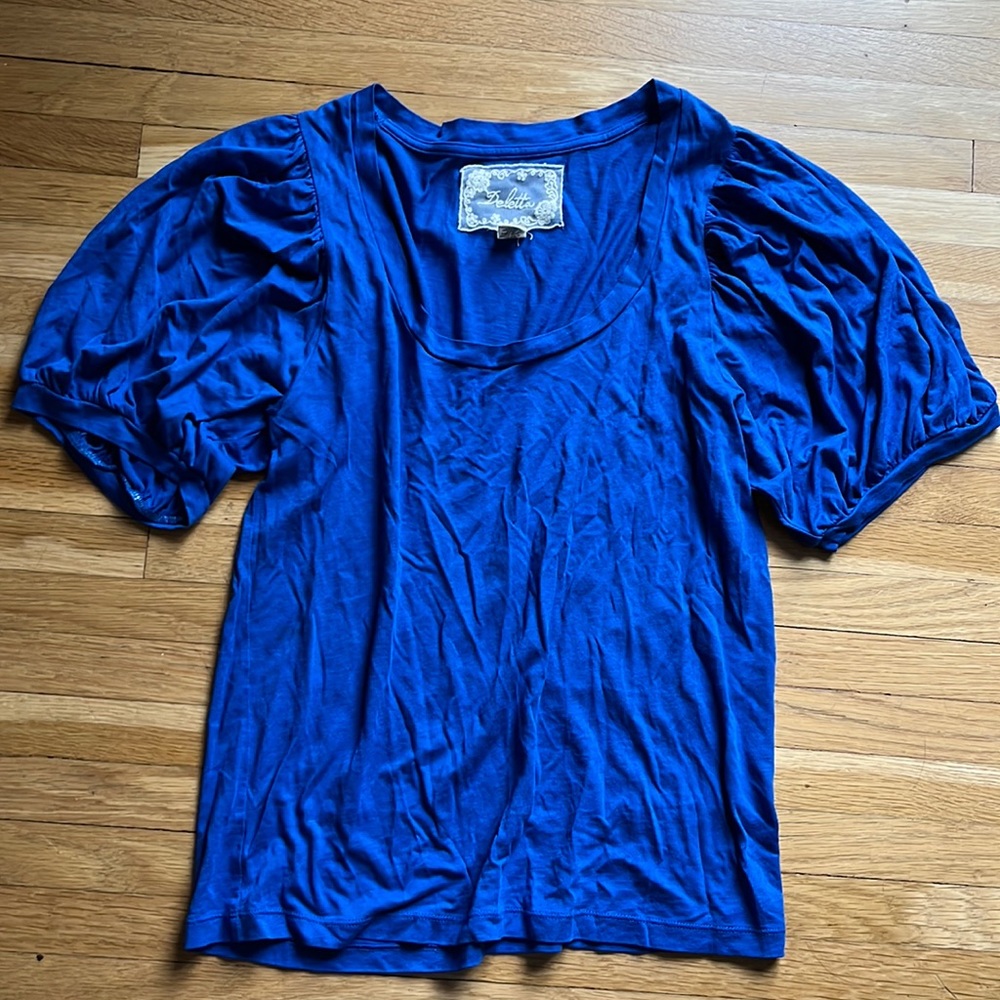 Anthropologie Deletta puff short sleeve top Sz. S
